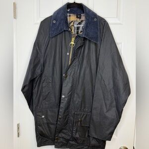 Barbour Men's Dark Navy  Field Jacket with Navy Collar